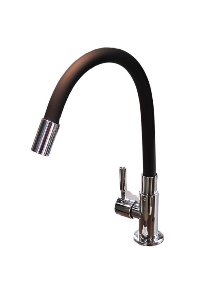 LLAVE LAVAPLATOS MESON FLEXIBLE NEGRA CROMADA