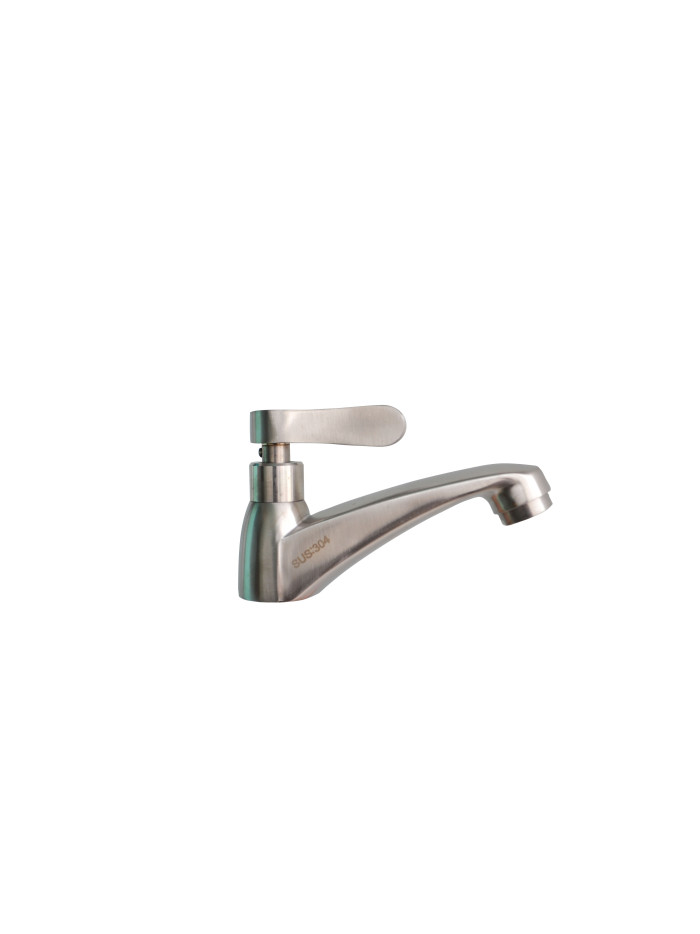 LLAVE BAJA AGUA FRIA SATINADA