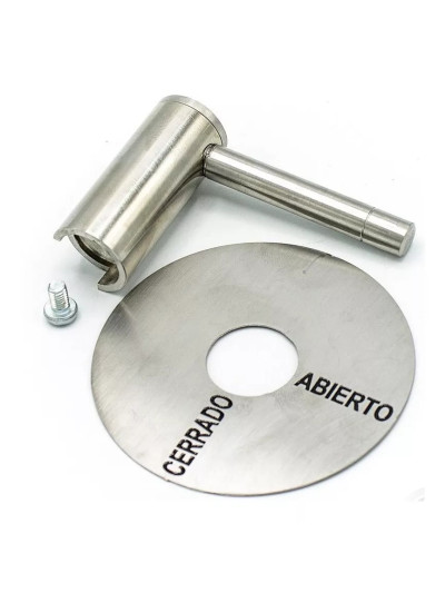 MANIJA PARA GAS EN ACERO INOX DE TORNILLO