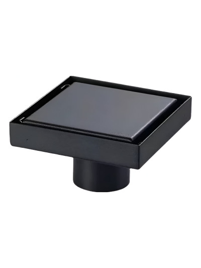 REJILLA DE PISO NEGRA INVISIBLE 10X10CM