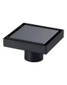 REJILLA DE PISO NEGRA INVISIBLE 10X10CM