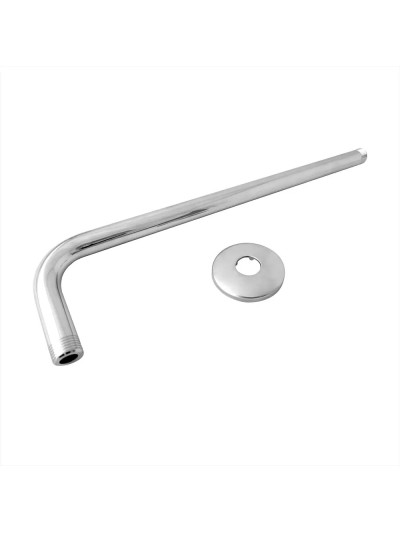 TUBO CURVO DUCHA METALICO 30CMS