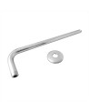 TUBO CURVO DUCHA METALICO 30CMS