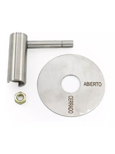 MANIJA PARA GAS EN ACERO INOX. DE TUERCA
