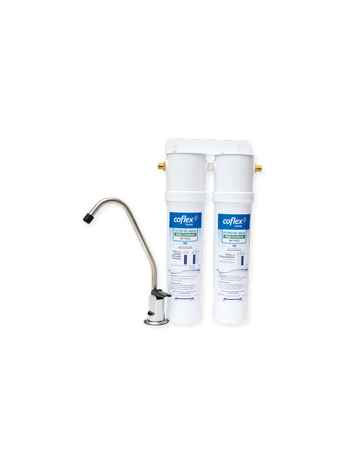 SISTEMA DE FILTRACION DE AGUA BAJO TARJA 2 ETAPAS