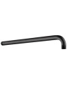 BRAZO DUCHA NEGRO MATE 40CMS REDONDO