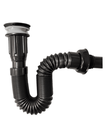 DESAGUE DE PUSH NEGRO CON SIFON EXTENSIBLE