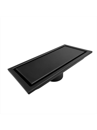 REJILLA DE PISO INVISIBLE NEGRO MATE 20CMS