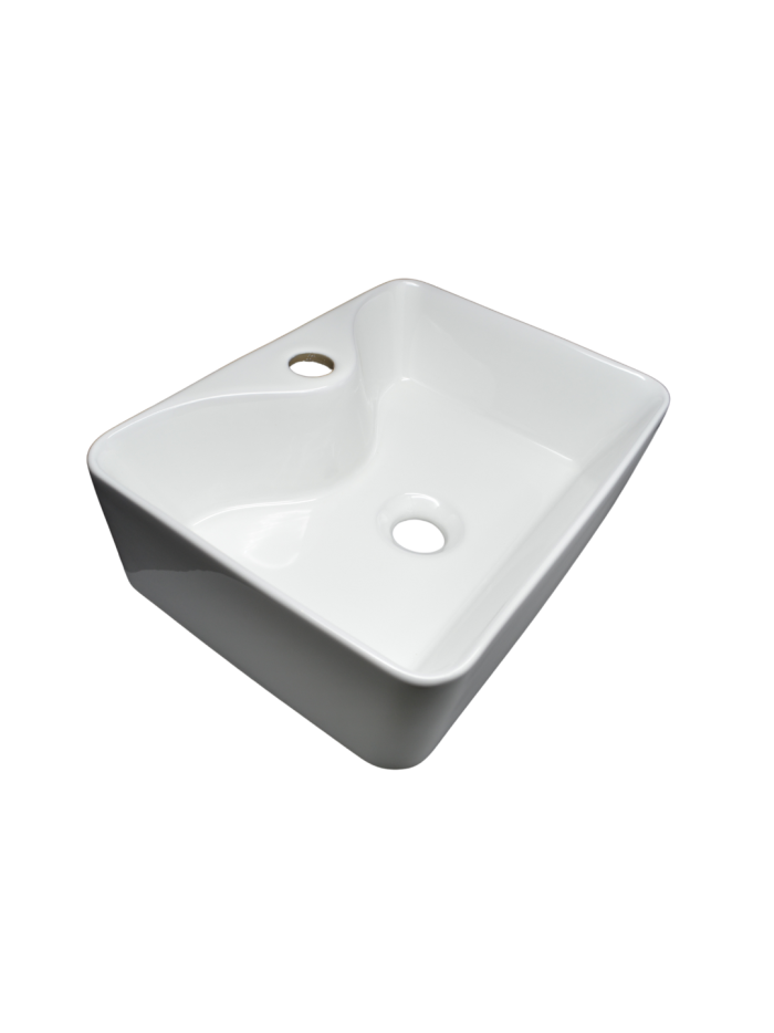 LAVAMANOS RECTANGULAR CERAMICA BLANCA