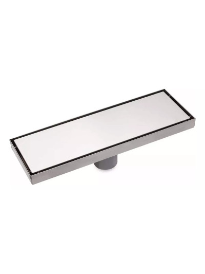 REJILLA DE PISO INVISIBLE 20 CM CROMO