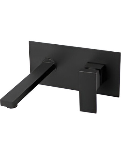 MEZCLADOR DE MURO CUADRADO NEGRO MATE