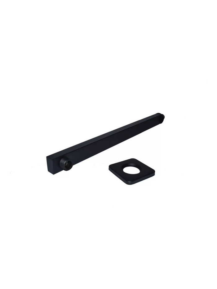 TUBO NEGRO CUADRADO DUCHA 40CMS