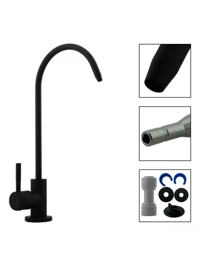 GRIFO PARA FILTRO DE AGUA NEGRO MATE