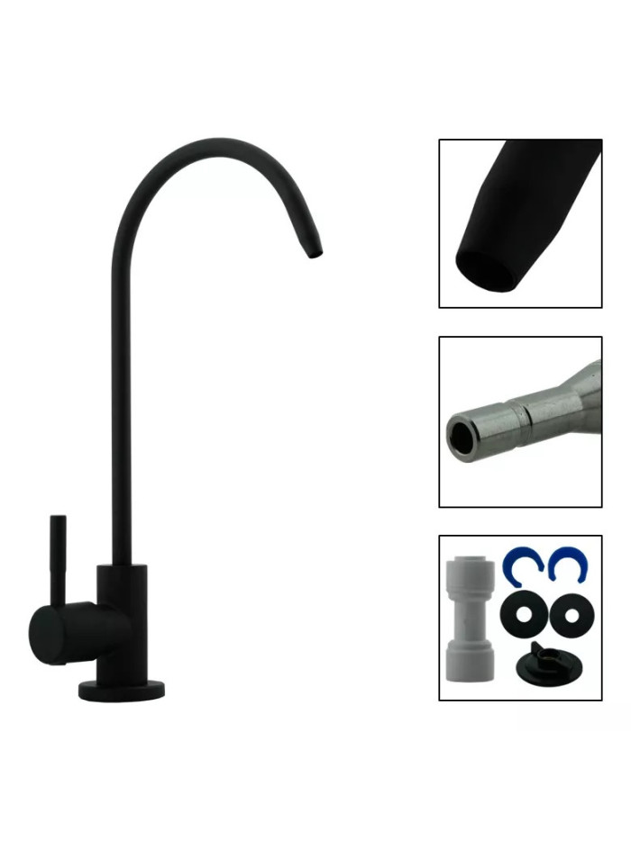 GRIFO PARA FILTRO DE AGUA NEGRO MATE