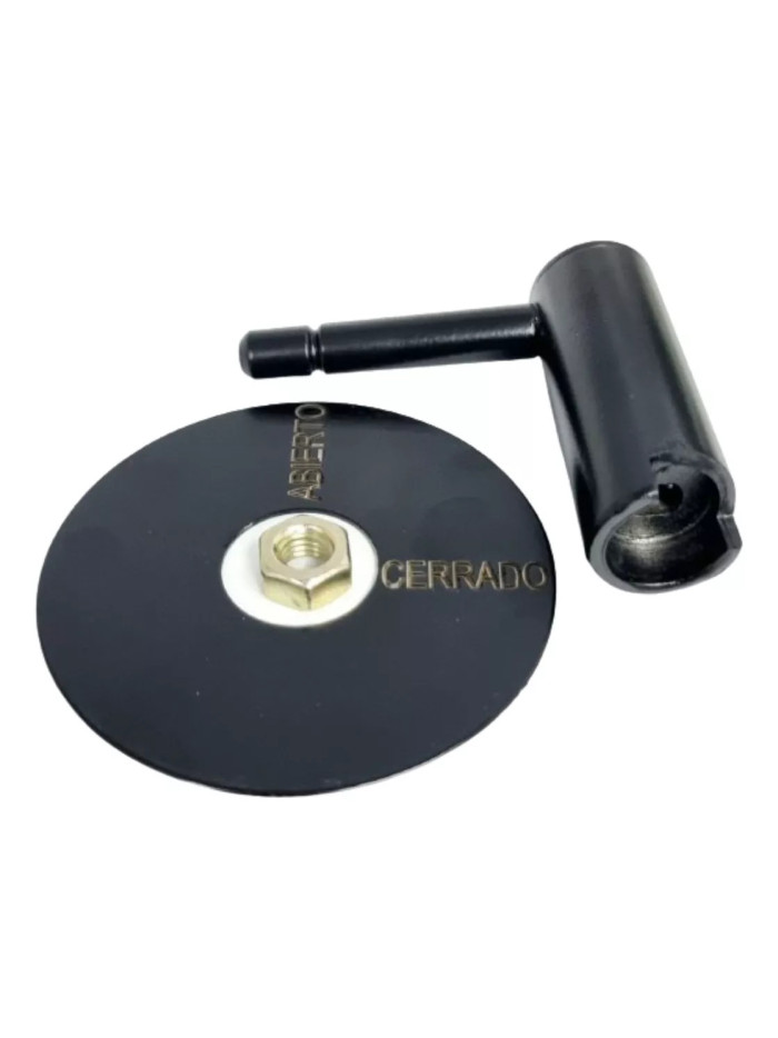 MANIJA PARA GAS EN ACERO INOX BLACK DE TUERCA