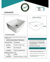 LAVAMANOS CERAMICA SOBREPONER 40X30X13cms