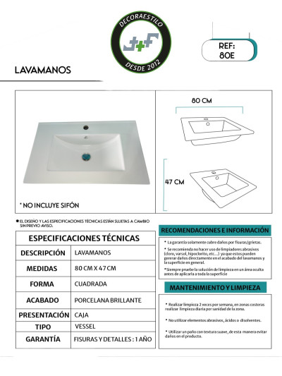 PLACA CERAMICA 80*46