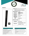 DUCHA TUBO 45 CM CUADRADA NEGRA