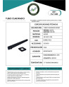 TUBO DE DUCHA CUADRADO NEGRO 40 CM