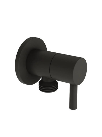 LLAVE DE ABASTO 1/2 X 1/2 METALICA NEGRA CON PALANCA