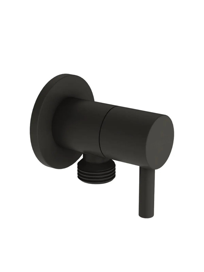 LLAVE DE ABASTO 1/2 X 1/2 METALICA NEGRA CON PALANCA