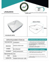 LAVAMANOS RECTANGULAR CERAMICA BLANCA