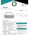 LAVAMANOS EN CERAMICA BLANCO CUADRADO LISO 31X31X13CM