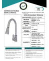GRIFERÍA EXTRAÍBLE MONOCONTROL CROMADA
