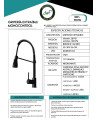 GRIFERÍA MONOCONTROL COCINA NEGRA
