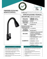 GRIFERIA MONOCONTROL EXTRAIBLE  NEGRO