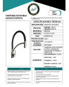 LLAVE MONOCONTROL FLEXIBLE  SATINADA