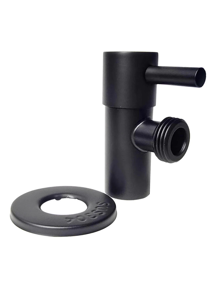 LLAVE DE ABASTO 1/2 X 1/2 METALICA NEGRA CON PALANCA