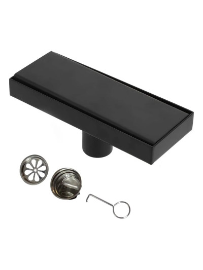 REJILLA PISO INVISIBLE 20CMS NEGRO MATE