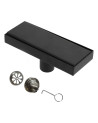 REJILLA PISO INVISIBLE 20CMS NEGRO MATE