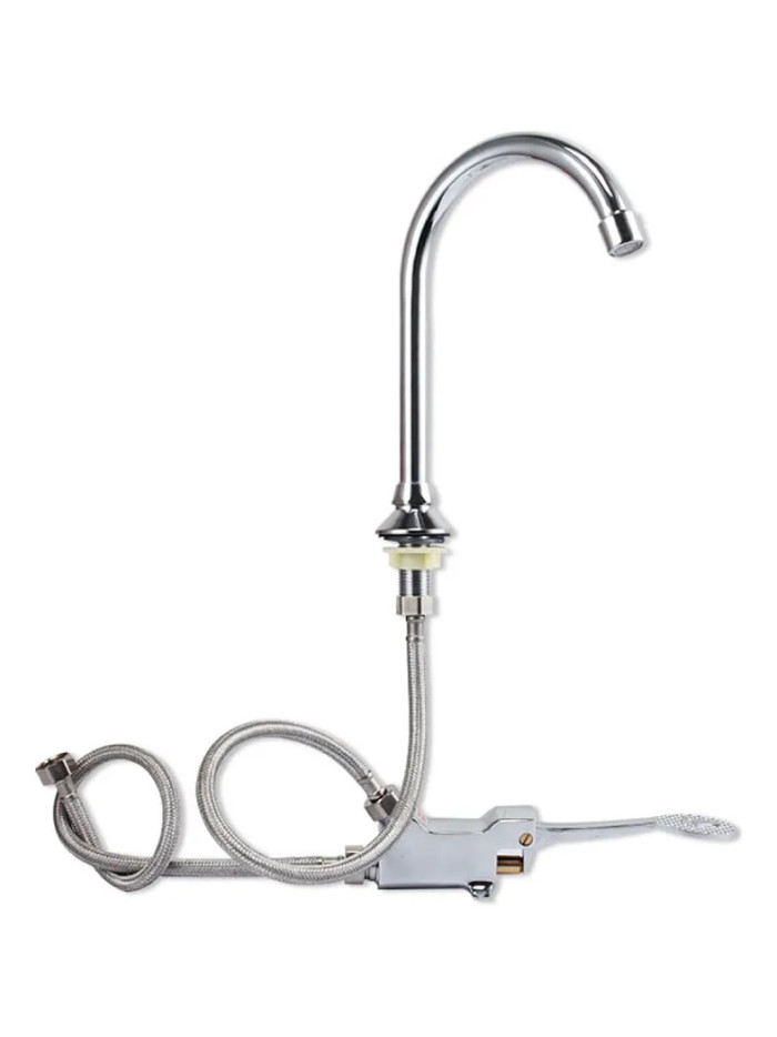 GRIFO DE PEDAL CON CUELLO Y MANGUERA