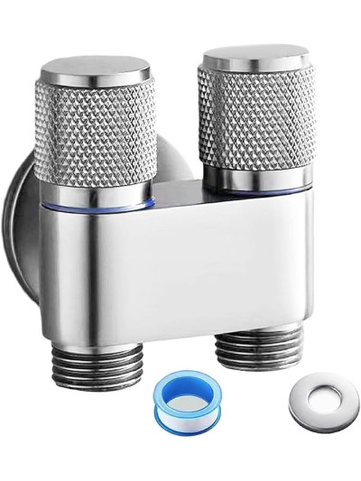 LLAVE DOBLE REGISTRO BIDET BRUSHED NIKCEL