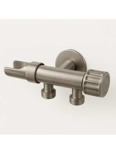 LLAVE DOBLE REGISTRO BIDET BRUSHED NIKCEL