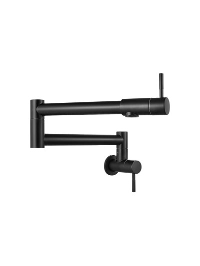 GRIFO ESCUALIZABLE DE MURO NEGRO MATE
