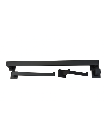 ACCESORIO PARA BAÑO PLANO NEGRO X4 PCS