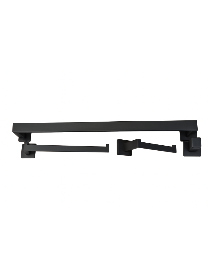ACCESORIO PARA BAÑO PLANO NEGRO X4 PCS