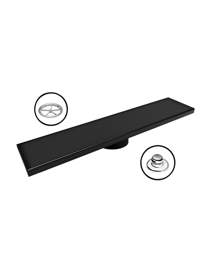 REJILLA PISO ACERO INOX NEGRA 10 X 30 JR 6030N