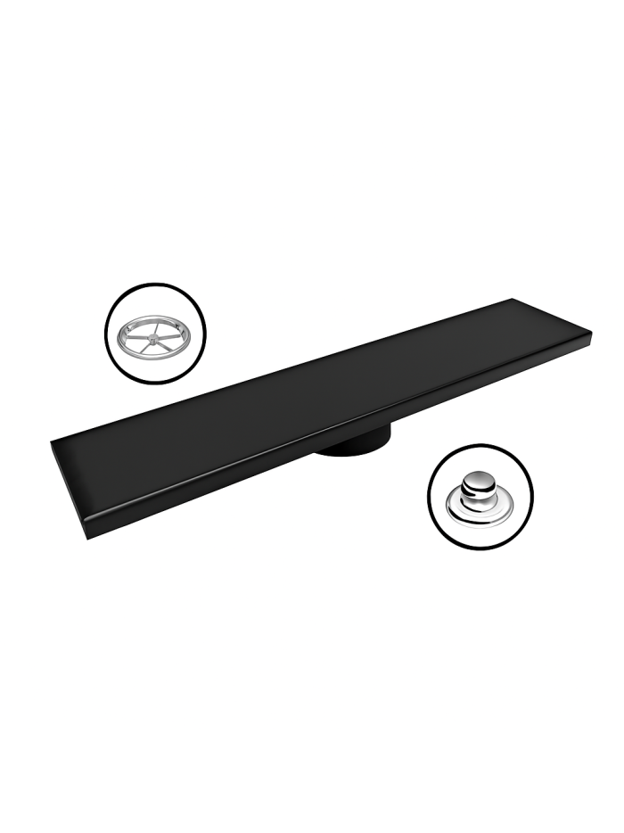 REJILLA PISO ACERO INOX NEGRA 10 X 30 JR 6030N