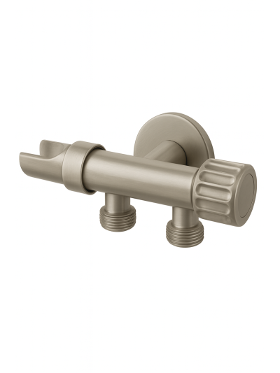 LLAVE DOBLE REGISTRO BIDET BRUSHED NIKCEL