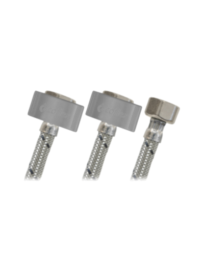 COFLEX ACERO LAVAMANOS ("T")1/2X1/2