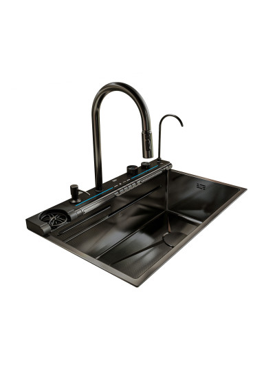 LAVAPLATOS SMART KANJI 75X46X23 ACERO 304 BLACK
