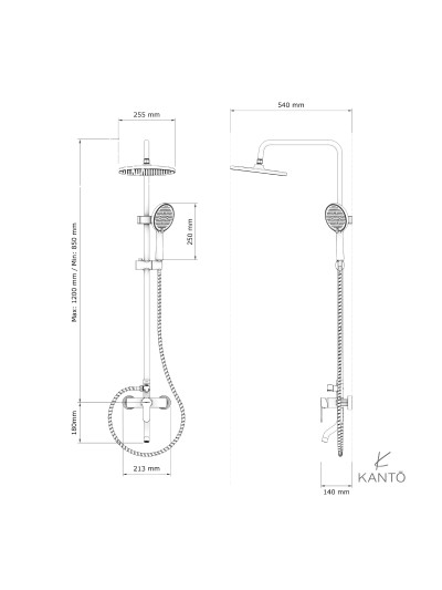 COLUMNA DUCHA ESSENTIAL CROMO
