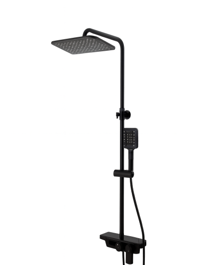 ESTRUCTURA DE DUCHA NEGRO MATE