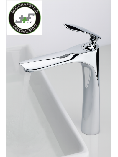 MEZCLADOR LAVAMANOS ALTO CROMADO 30 CM
