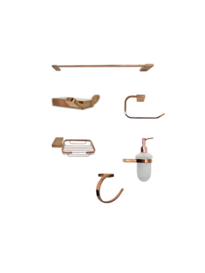 ACCESORIOS PARA DUCHA ORO ROSA