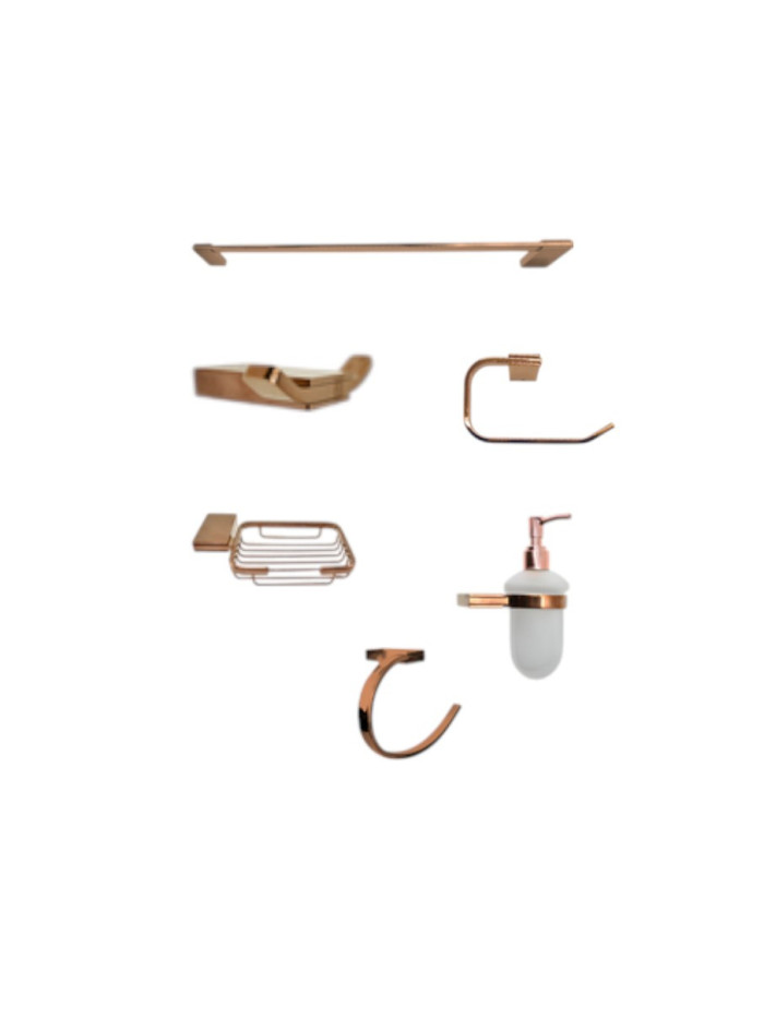 ACCESORIOS PARA DUCHA ORO ROSA